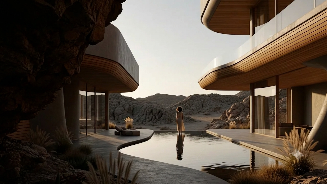 Architectural retreat detail